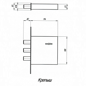 Замок врезной "Крепыш"  #221845
